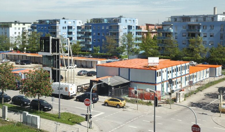 Großer Containerkomplex in München