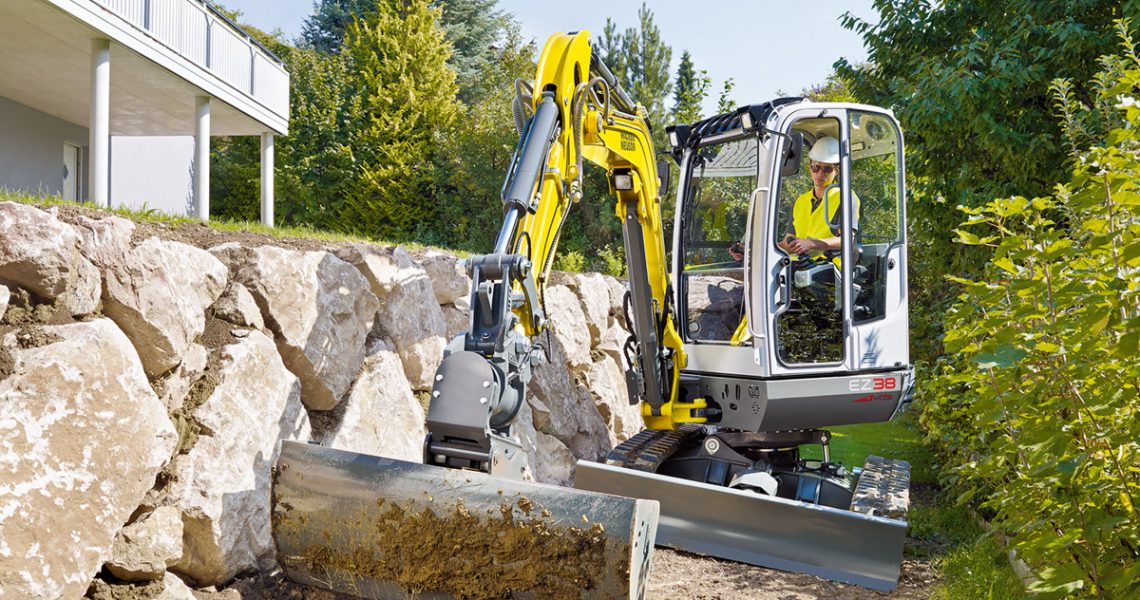 Wacker Neuson, Minibagger EZ 38 mit Schwenkschaufel