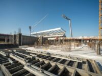 Rascher Baufortschritt bei Wiener Fußballstadion