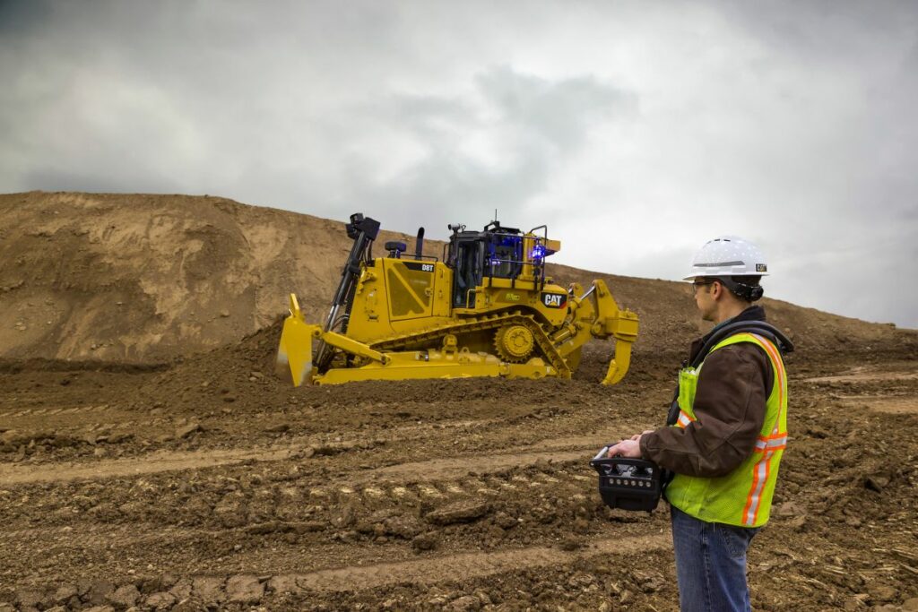 Caterpillar Dozer mit Fernsteuerung