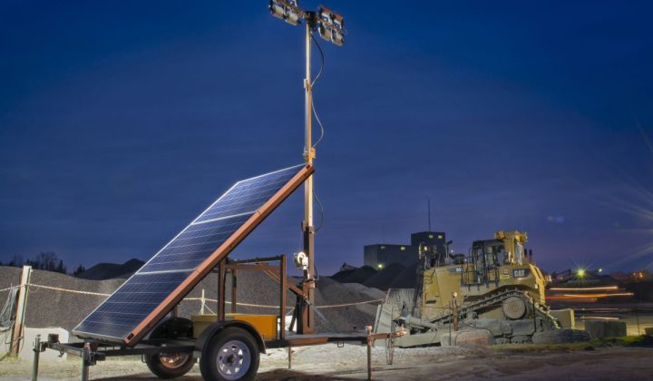 Solarlichtmast von Atlas Copco
