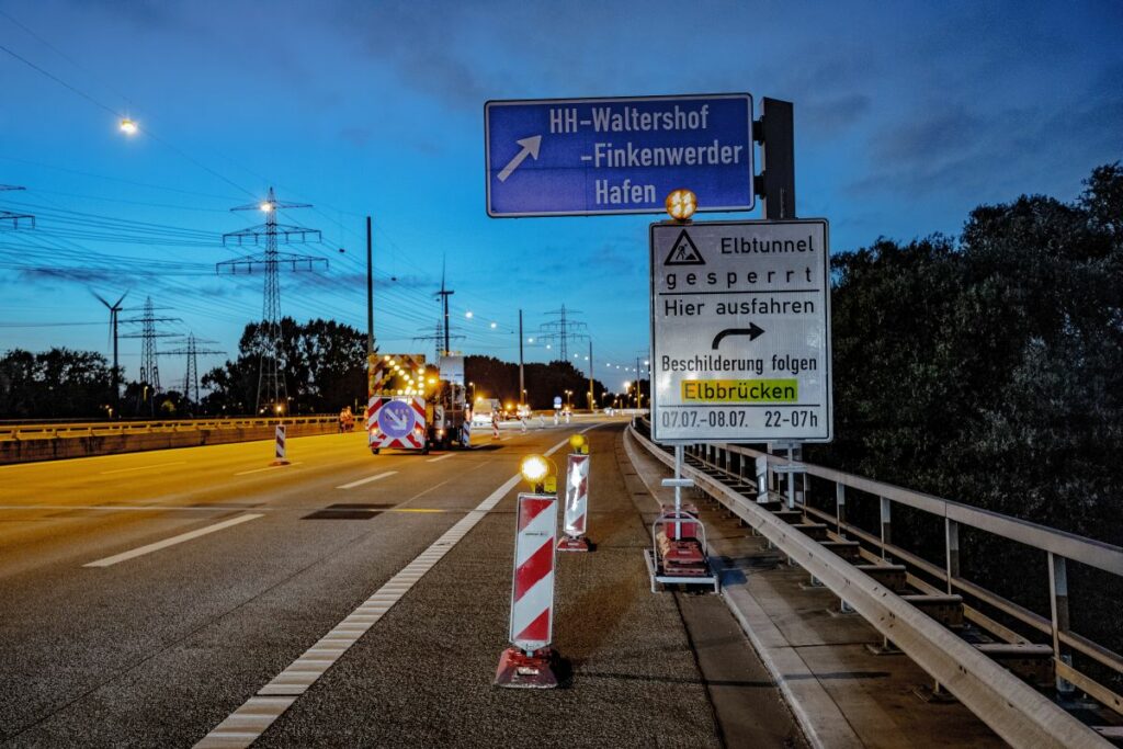 Umleitung Elbtunnel Hamburg