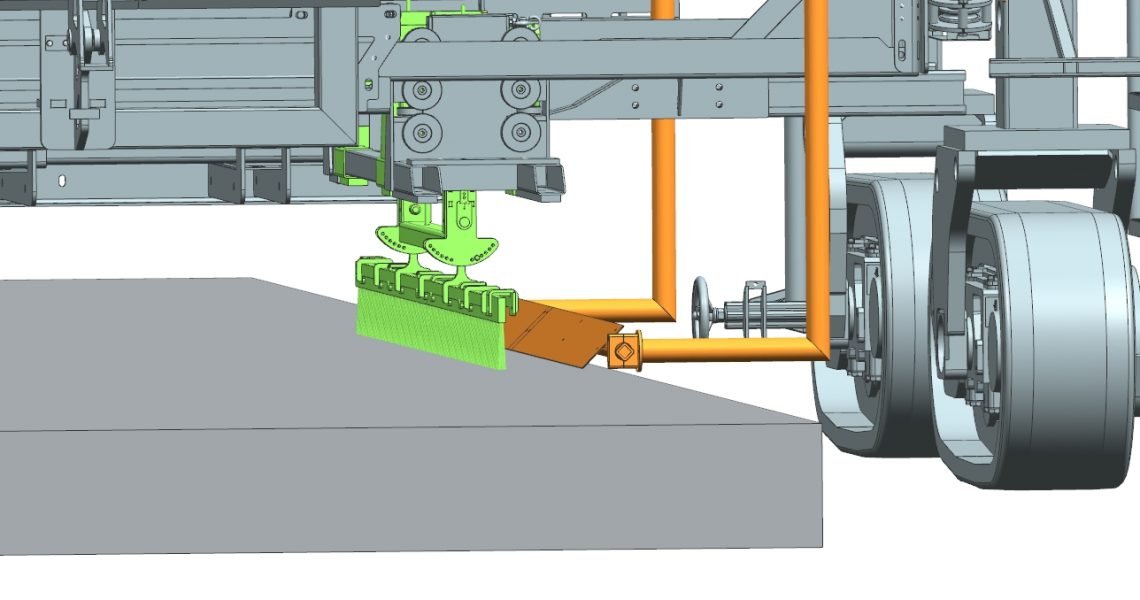 Bürstenreinigungseinheit des TCM 180i von Wirtgen