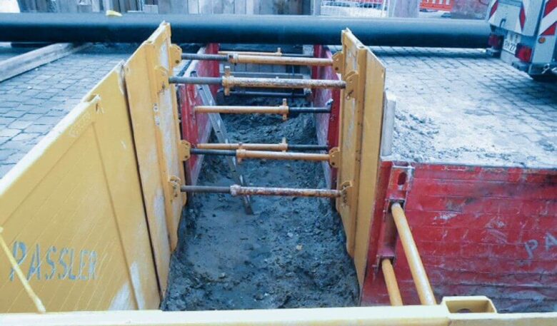 Strebenfreies Verbausystem für Richtungsänderungen