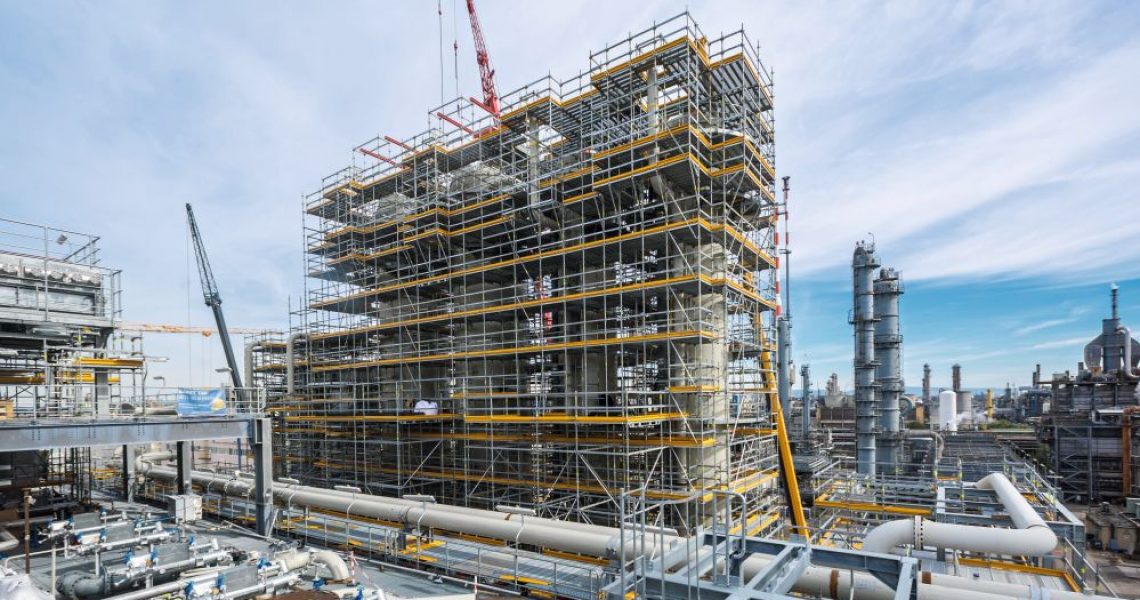 Peri-up-Flex Gerüstsystem beim bau eines Hauses