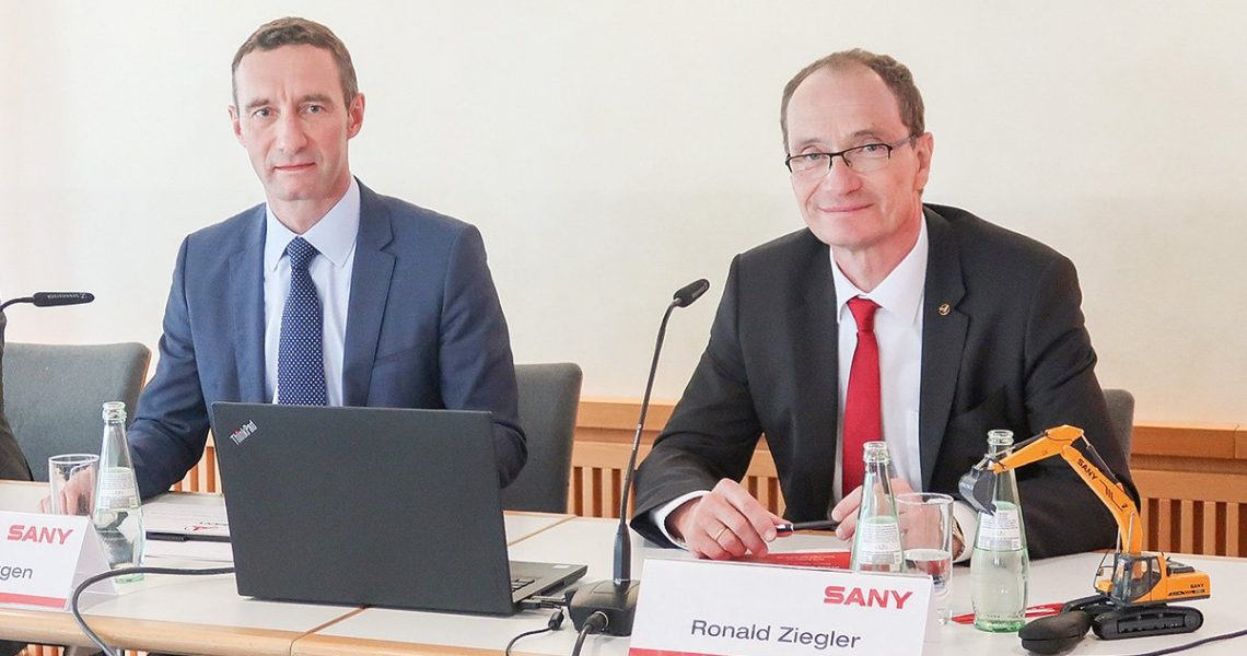 Martin Knötgen und Ronald Ziegler von Sany