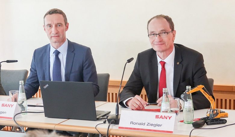 Martin Knötgen und Ronald Ziegler von Sany