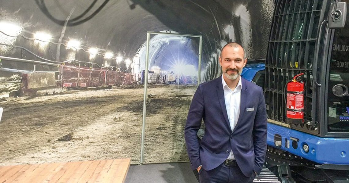 Tunnelbagger Blue Bagder von Wimmer mit Geschäftsführer Andreas Wimmer