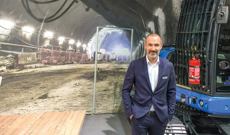 Tunnelbagger Blue Bagder von Wimmer mit Geschäftsführer Andreas Wimmer