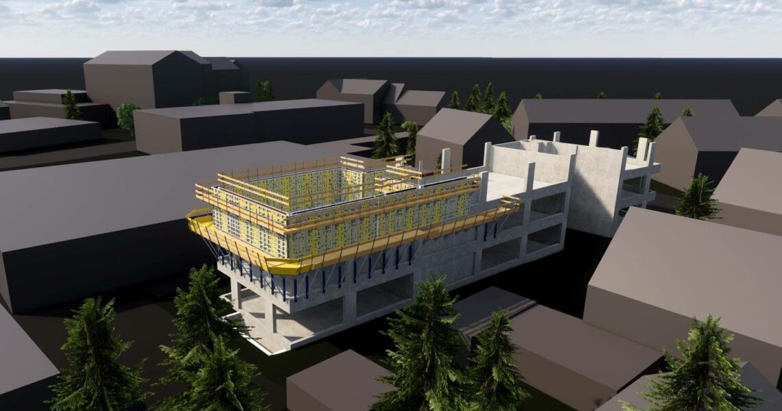 3D-Modell des neuen Sofistik-Bürogebäude in Nürnberg