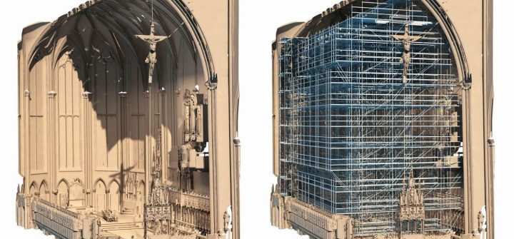 3D-Bauwerksmodell des Chorraums des Ulmer Münster