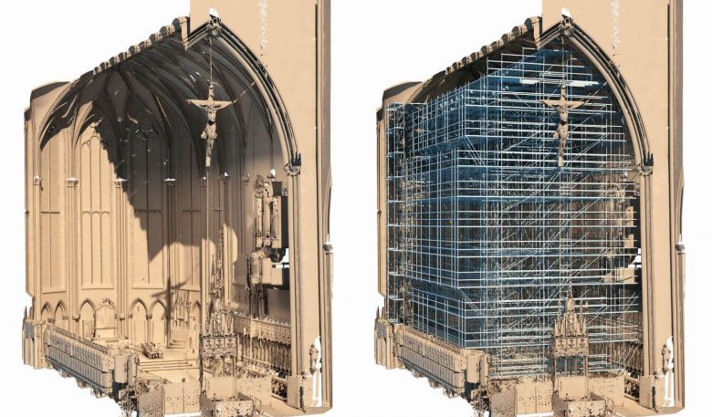 3D-Bauwerksmodell des Chorraums des Ulmer Münster