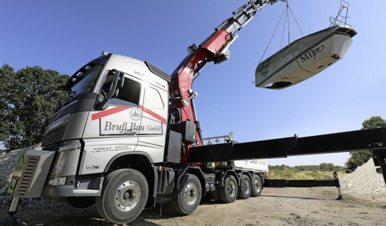 Fassi-Ladekran mit enormer Reichweite