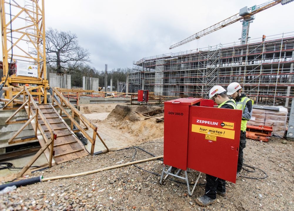 Baustromanlage auf der Baustelle DFB Akademie