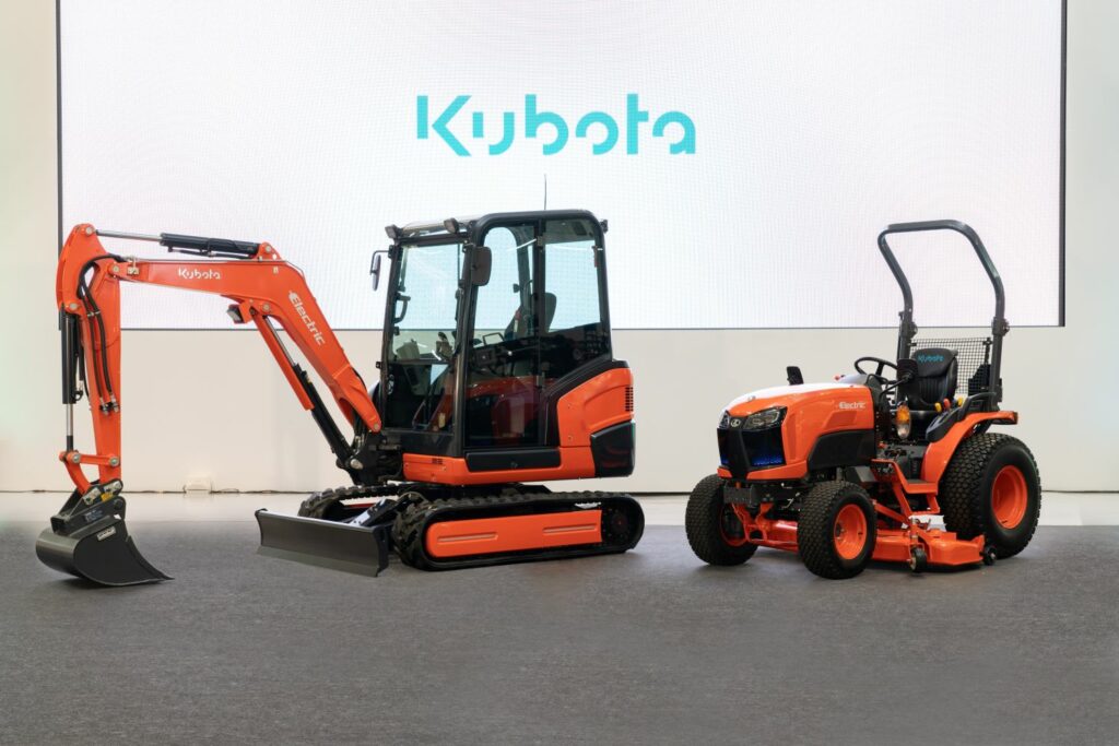 Kubota E-Minibagger und Kommunaltraktor Prototyp