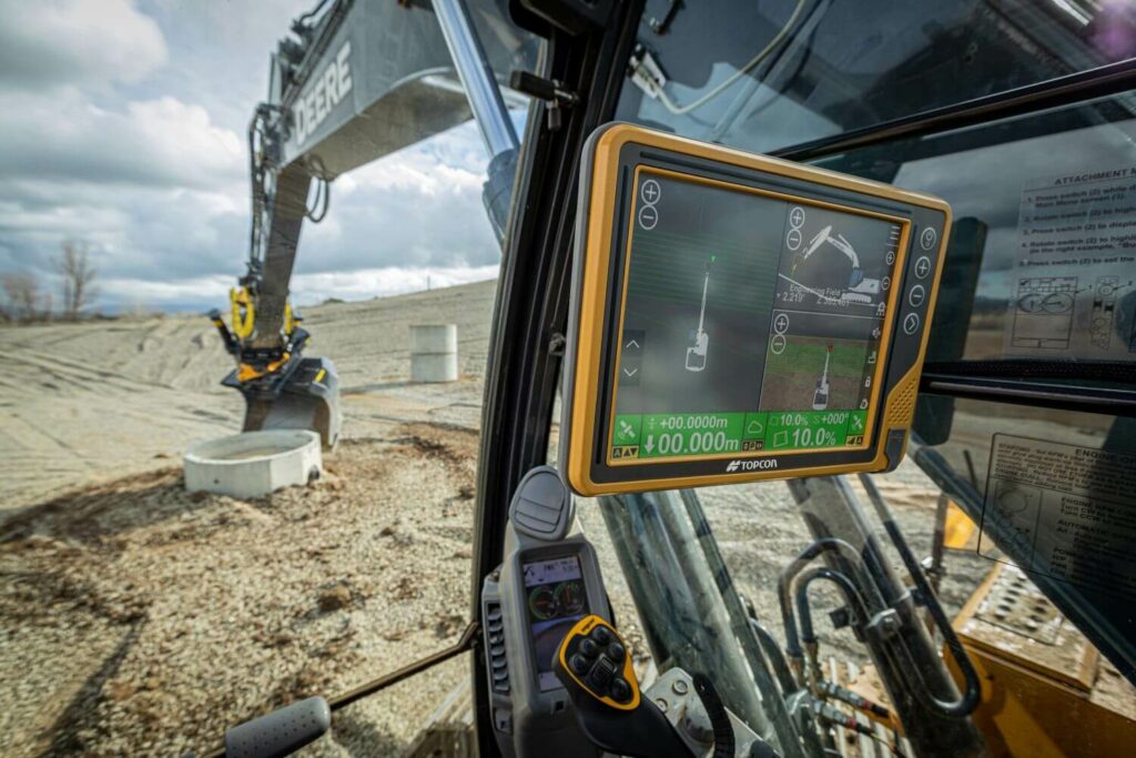 Baumaschinensteuerung in einem Bagger