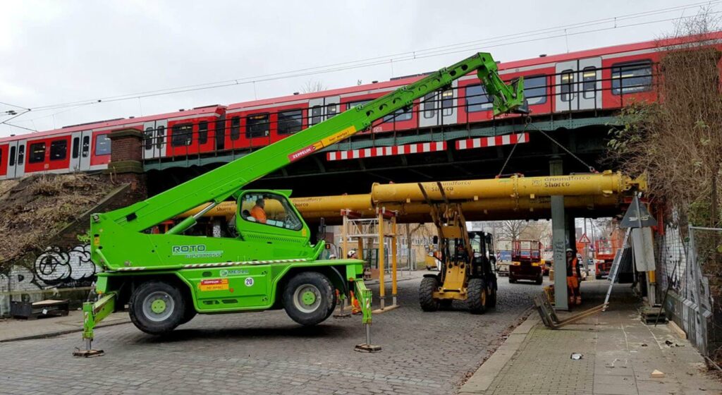 Groundforce Hydraulikaussteifung im Brückenbau