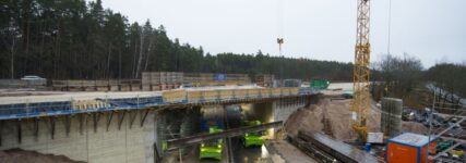 Balanceakt am Frankenschnellweg