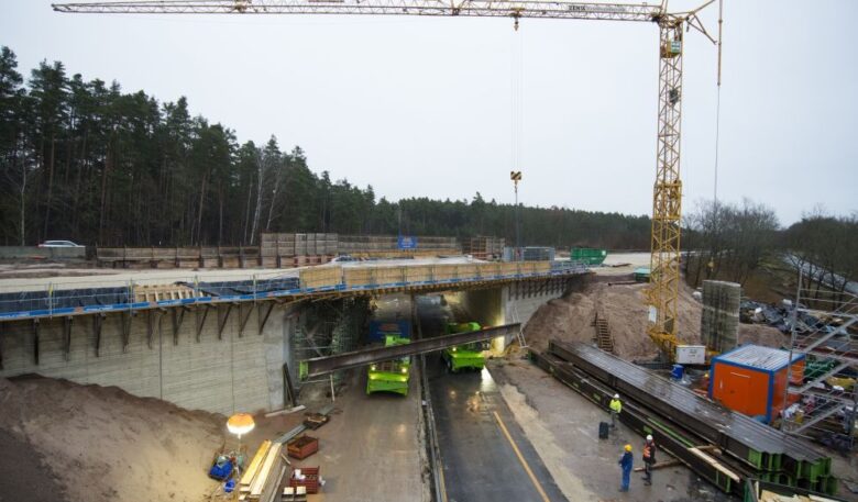 Balanceakt am Frankenschnellweg