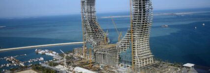 Katara Towers als architektonisches Wahrzeichen zur Fußball-WM