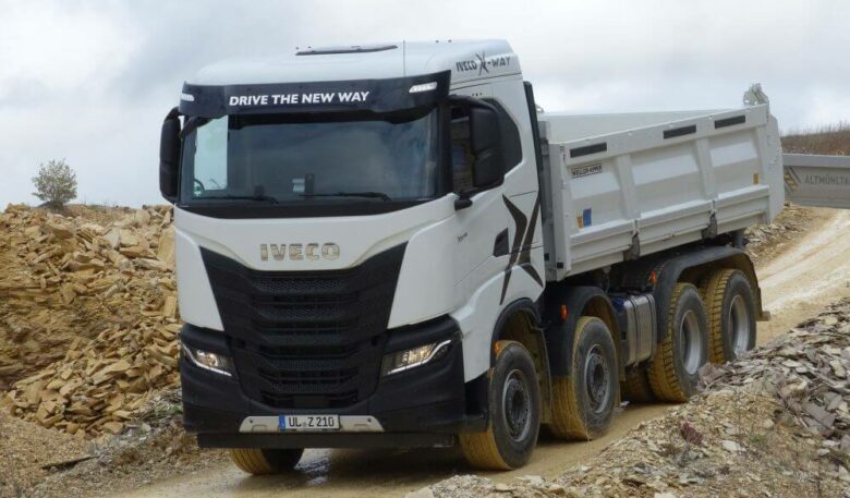 Iveco X-Way 8×4-Kipper mit Meiller-Dreiseitenkipper