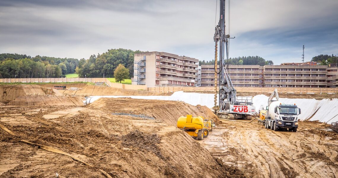 Baustelle von Züblin Spezialtiefbau