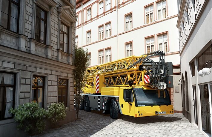 Kompakter Taxikran mit großer Reichweite