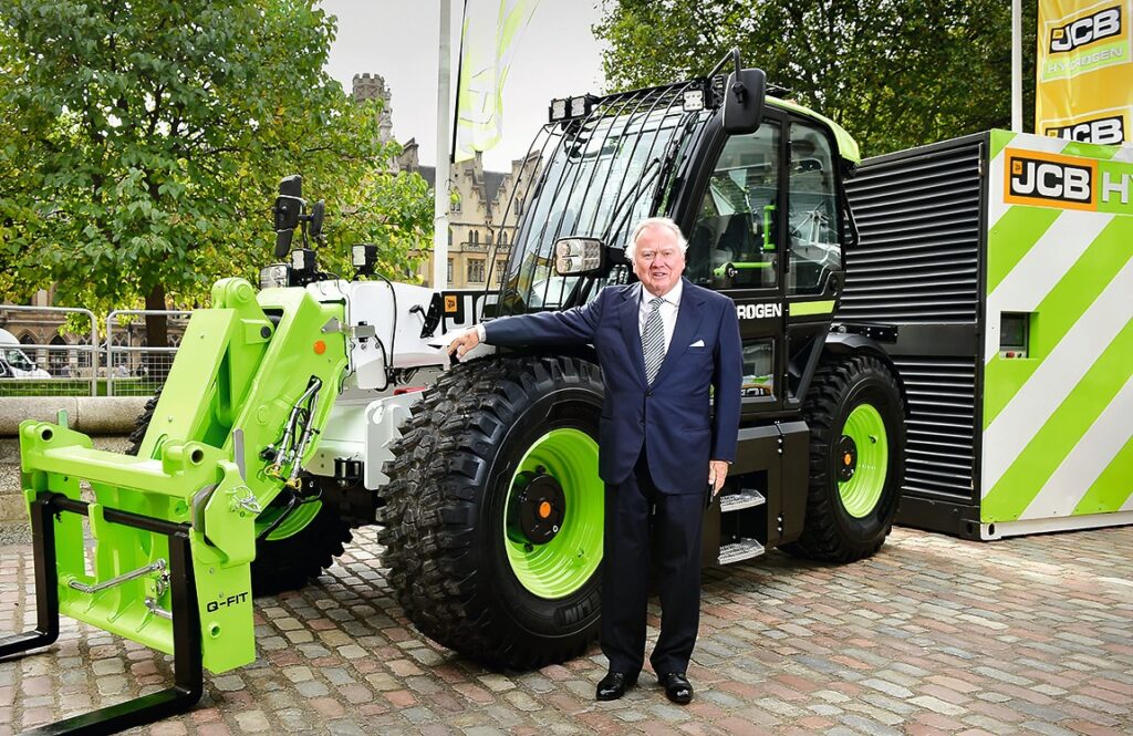 Millionen-Spritze für Wasserstoffmotor JCB wasserstoffbetriebener Teleskoplader