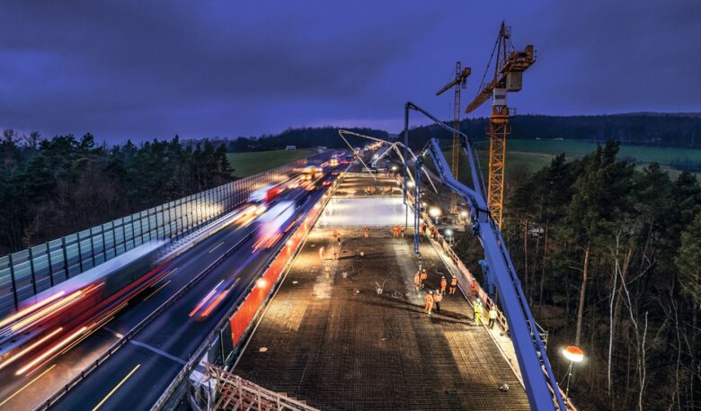 Mit tonnenweise Beton in Rekordzeit saniert
