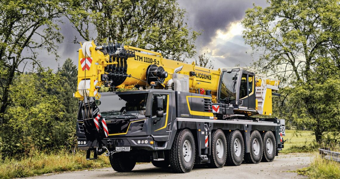 Liebherr Kran betrieben mit HVO-Kraftstoff