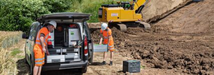 Alles Baustellen-Equipment sicher verstaut