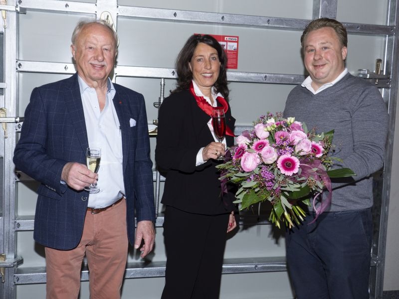 Meva-Geschäftsführung, Gerhard Dingler (links), Irene Dengler, Florian F. Dingler 