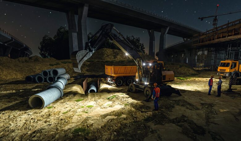 Mehr Licht pro Watt auf nächtlichen Baustellen