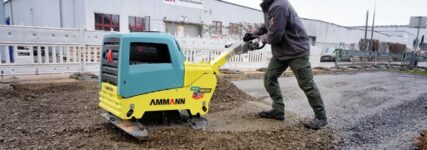 Ammann nutzt Parkplatzerweiterung als Testlauf für eigene Verdichter