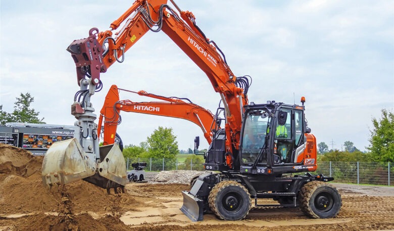 Baggertest des Hitachi ZX 135 W-7