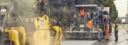 Mit luftreinigendem und lärmdämpfendem Asphalt