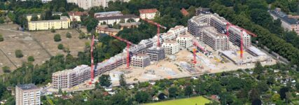 Wolff-Turmdrehkrane errichten neues Wohnquartier