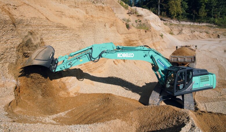 Kobelco-Kettenbagger SK350NLC-11 Schlüsselmaschine im Abbau