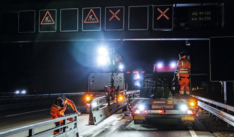 Komplexe Baustellen- und Verkehrssicherung von Zeppelin Rental