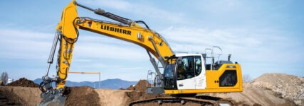 Semi-automatische Leica-Steuerungen für Liebherr-Raupenbagger