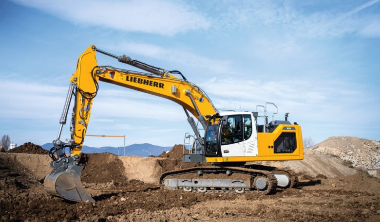 Semi-automatische Leica-Steuerungen für Liebherr-Raupenbagger