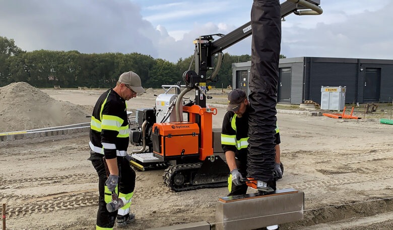 Vacu-Pallet-Mobil lässt Platten schweben