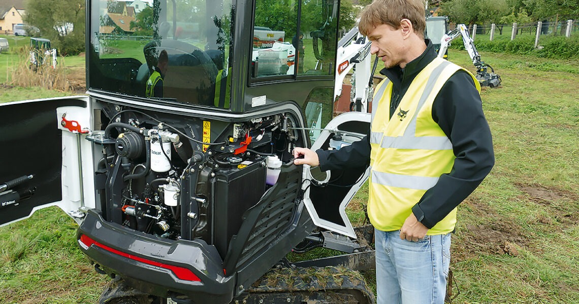 Bobcat im bd-Baggertest