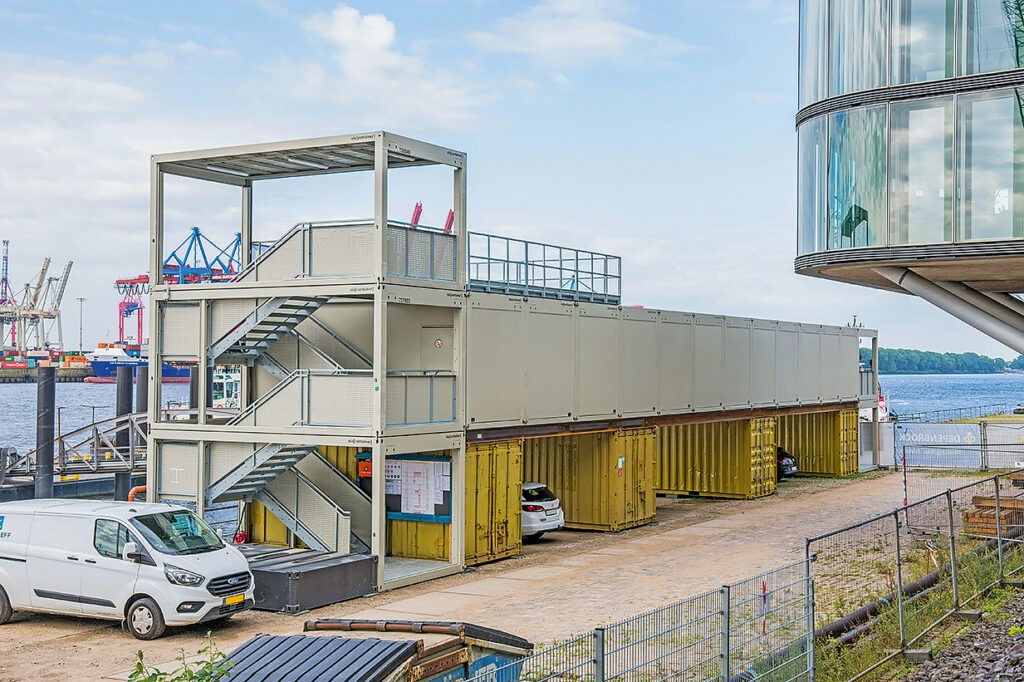Seecontainer machen Raumsystem sturmflutsicher Ela Container