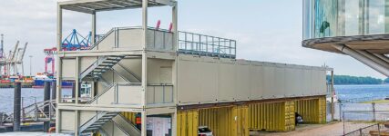 Seecontainer machen Raumsystem sturmflutsicher