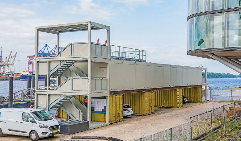 Seecontainer machen Raumsystem sturmflutsicher