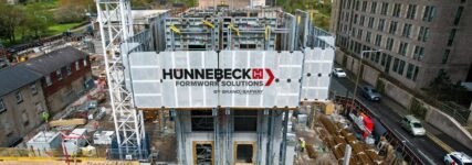 Neue Kletterschalung und Zugangslösungen von Hünnebeck
