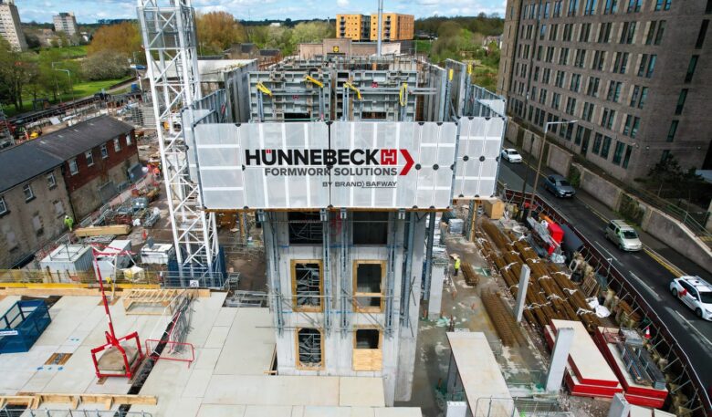 Neue Kletterschalung und Zugangslösungen von Hünnebeck