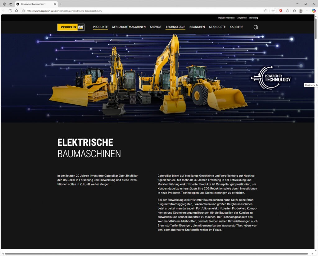 Neuer Webauftritt stärkt Markenpräsenz Zeppelin-Cat-Website