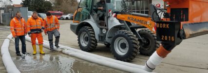 Finliner von Optimas schützt schnell bei Hochwasser